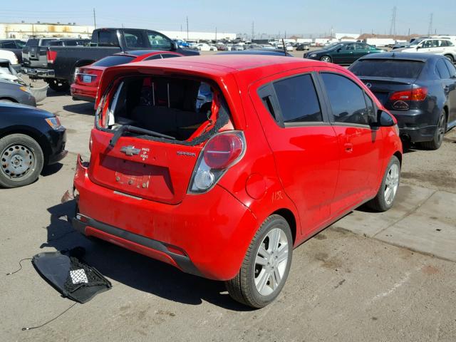 KL8CB6S90EC476849 - 2014 CHEVROLET SPARK LS RED photo 4