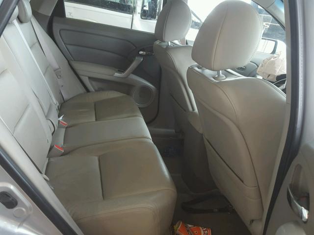 5J8TB18298A015932 - 2008 ACURA RDX GRAY photo 6