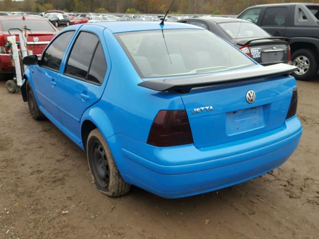 3VWSK69M31M210664 - 2001 VOLKSWAGEN JETTA GLS BLUE photo 3