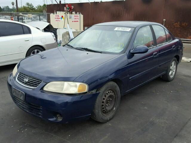 3N1CB51D31L439240 - 2001 NISSAN SENTRA XE BLUE photo 2