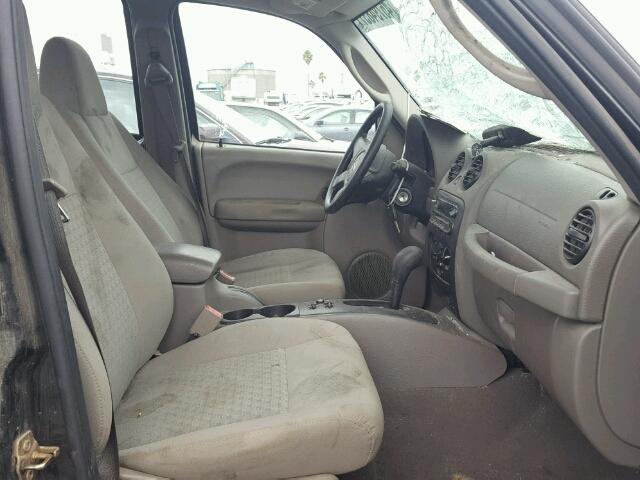 1J4GK48K67W579356 - 2007 JEEP LIBERTY SP BLACK photo 5