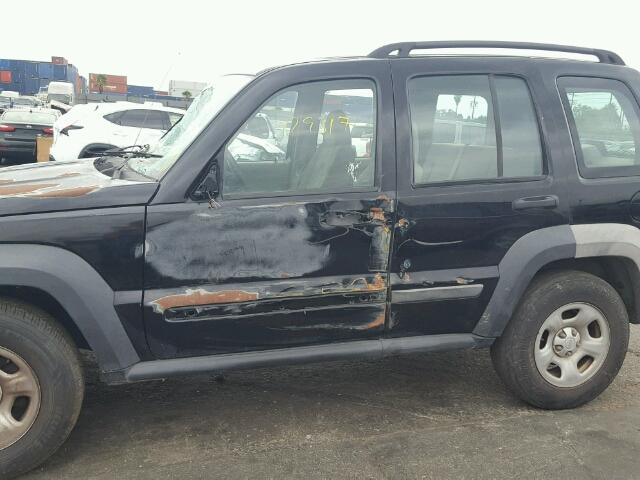 1J4GK48K67W579356 - 2007 JEEP LIBERTY SP BLACK photo 9