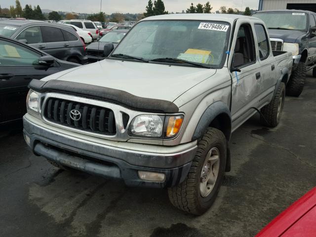 5TEHN72N72Z104722 - 2002 TOYOTA TACOMA DOU SILVER photo 2