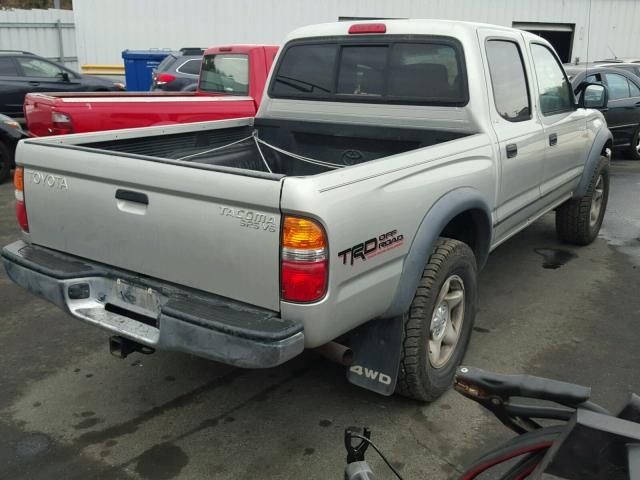 5TEHN72N72Z104722 - 2002 TOYOTA TACOMA DOU SILVER photo 4