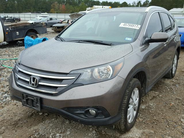 5J6RM3H77CL018359 - 2012 HONDA CR-V EXL BROWN photo 2