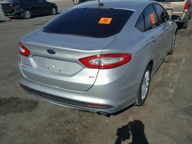 3FA6P0H77DR371319 - 2013 FORD FUSION SE SILVER photo 4