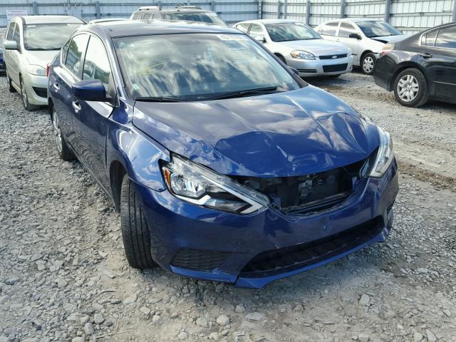 3N1AB7AP4GY215130 - 2016 NISSAN SENTRA S BLUE photo 1