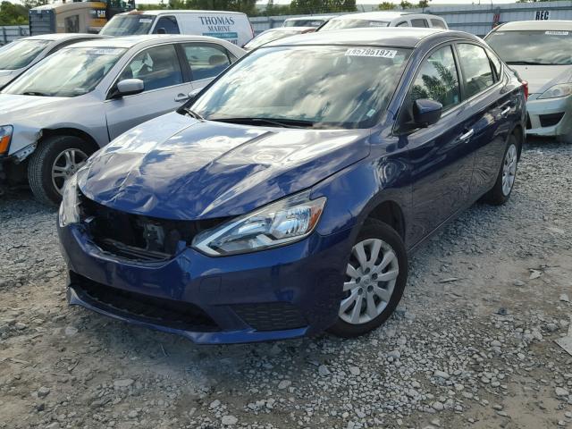 3N1AB7AP4GY215130 - 2016 NISSAN SENTRA S BLUE photo 2