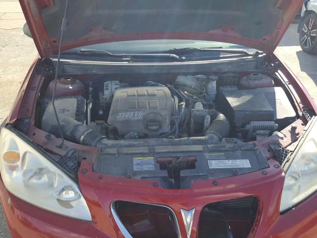 1G2ZH578664140486 - 2006 PONTIAC G6 GT RED photo 7