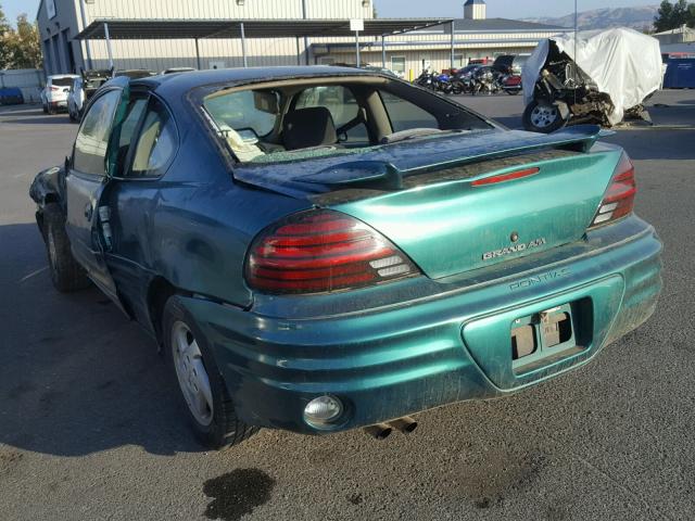 1G2NE12T7XM747879 - 1999 PONTIAC GRAND AM S GREEN photo 3