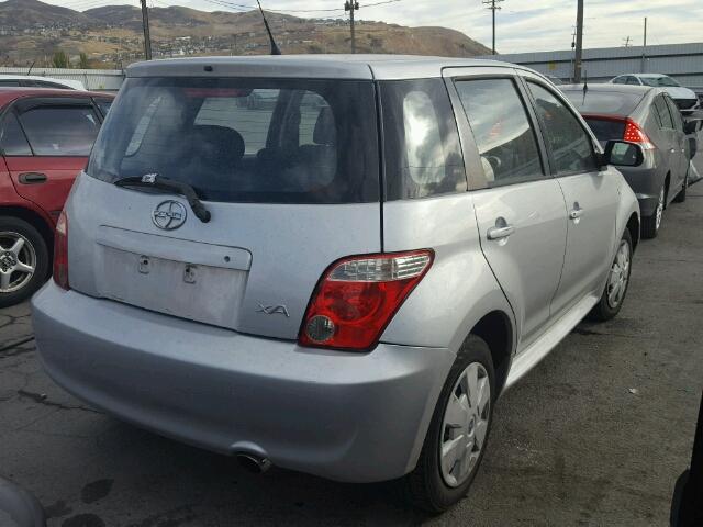 JTKKT604460150989 - 2006 TOYOTA SCION XA SILVER photo 4