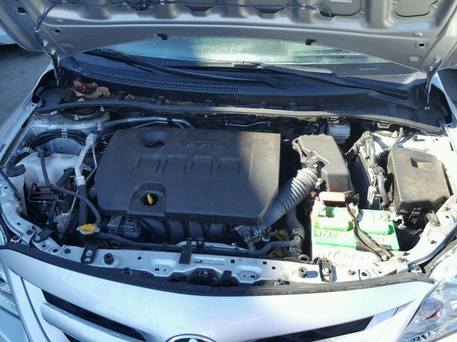 JTDBU4EE1BJ107841 - 2011 TOYOTA COROLLA BA SILVER photo 7