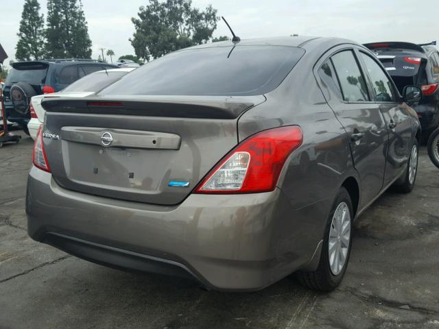 3N1CN7AP2FL818086 - 2015 NISSAN VERSA S CHARCOAL photo 4