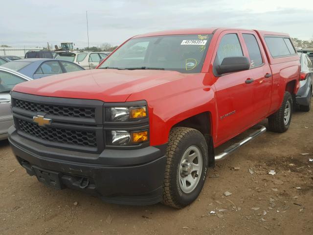 1GCVKPEH5FZ248790 - 2015 CHEVROLET SILVERADO RED photo 2