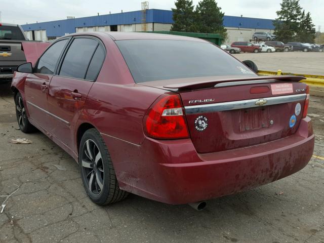 1G1ZU53806F248631 - 2006 CHEVROLET MALIBU RED photo 3