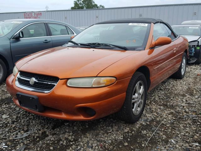 3C3EL45X4WT300103 - 1998 CHRYSLER SEBRING JX ORANGE photo 2