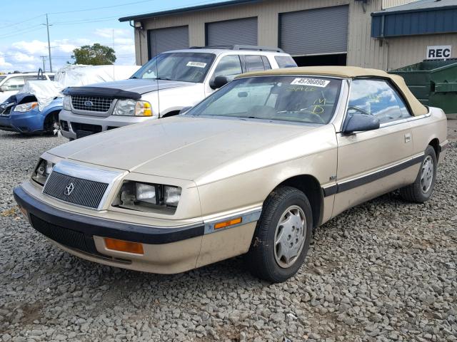 1C3XJ4534LG442186 - 1990 CHRYSLER LEBARON GOLD photo 2