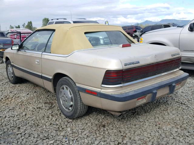 1C3XJ4534LG442186 - 1990 CHRYSLER LEBARON 金色 照片 3