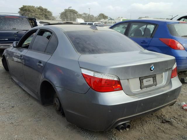 WBANW535X8CT48050 - 2008 BMW 550 I GRAY photo 3