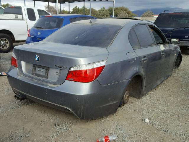 WBANW535X8CT48050 - 2008 BMW 550 I GRAY photo 4