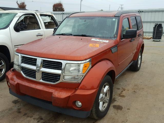 1D8GT58K68W129783 - 2008 DODGE NITRO SLT ORANGE photo 2