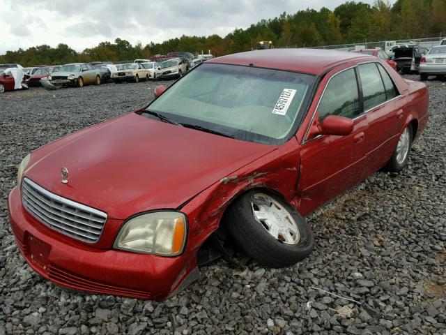 1G6KD54Y54U225669 - 2004 CADILLAC DEVILLE RED photo 2