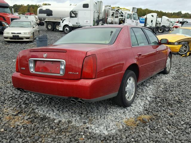 1G6KD54Y54U225669 - 2004 CADILLAC DEVILLE RED photo 4