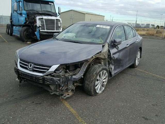 1HGCR2F86EA154937 - 2014 HONDA ACCORD EXL GRAY photo 2