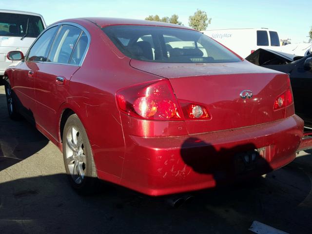 JNKCV51F75M302155 - 2005 INFINITI G35 RED photo 3