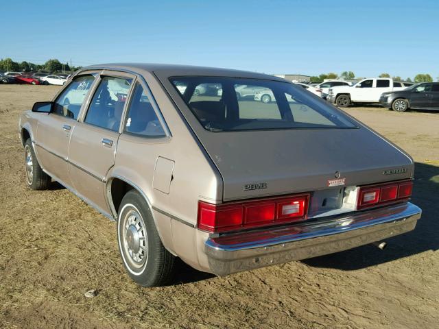 1G1AX68X8EW108383 - 1984 CHEVROLET CITATION I 金色 照片 3