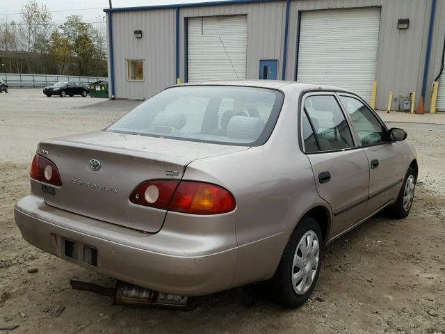 2T1BR12E21C512945 - 2001 TOYOTA COROLLA CE TAN photo 4