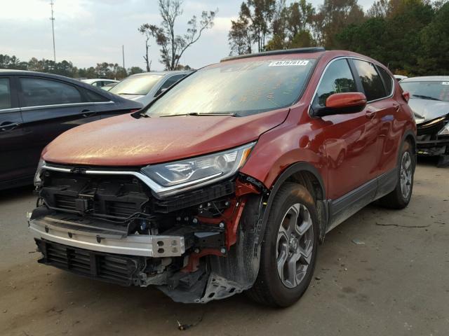 2HKRW1H85HH517492 - 2017 HONDA CR-V EXL MAROON photo 2