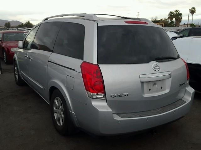 5N1BV28U79N102260 - 2009 NISSAN QUEST S SILVER photo 3