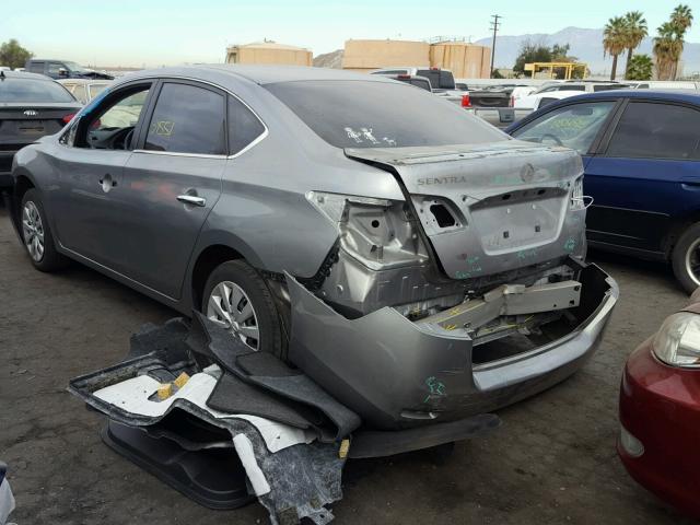 3N1AB7AP5EY341753 - 2014 NISSAN SENTRA S SILVER photo 3