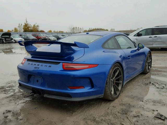 WP0AC2A99GS184096 - 2016 PORSCHE 911 GT3 BLUE photo 4