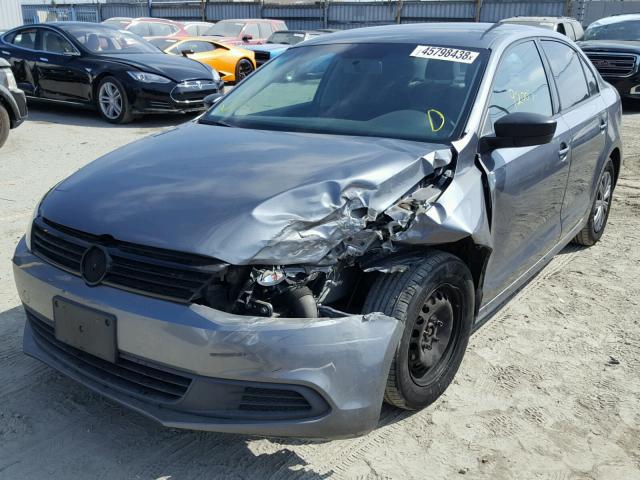 3VW2K7AJ5DM301222 - 2013 VOLKSWAGEN JETTA BASE CHARCOAL photo 2