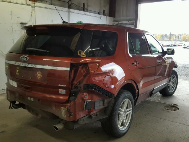 1FM5K8D89EGA49660 - 2014 FORD EXPLORER X BURGUNDY photo 4