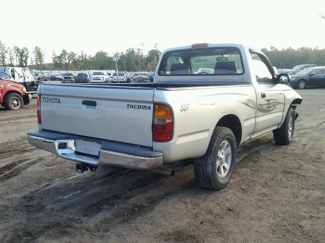 5TENL42N4YZ716750 - 2000 TOYOTA TACOMA SILVER photo 4