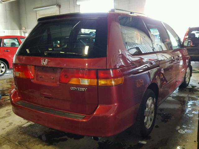 2HKRL18902H533690 - 2002 HONDA ODYSSEY RED photo 4