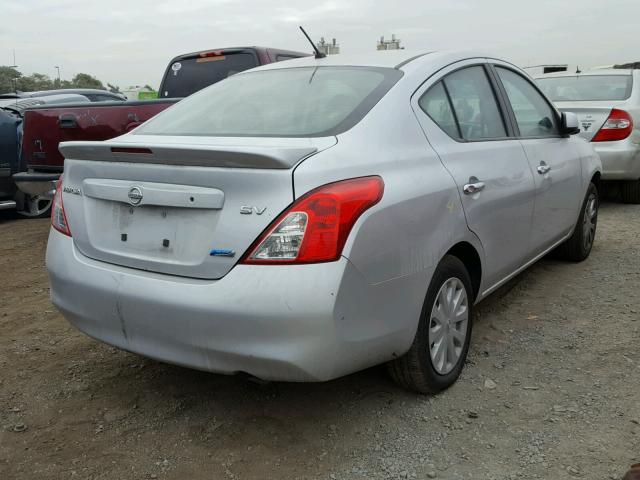 3N1CN7AP4DL888864 - 2013 NISSAN VERSA S SILVER photo 4