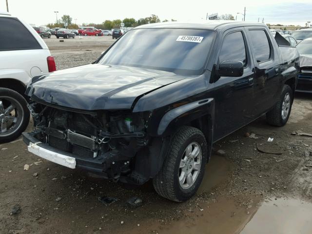 2HJYK16516H558462 - 2006 HONDA RIDGELINE BLACK photo 2