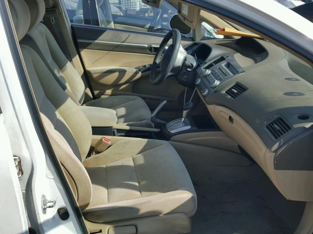 1HGFA16817L001999 - 2007 HONDA CIVIC EX WHITE photo 5