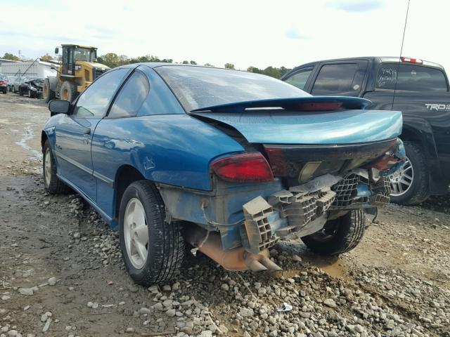 1G2JB1245V7521853 - 1997 PONTIAC SUNFIRE BLUE photo 3