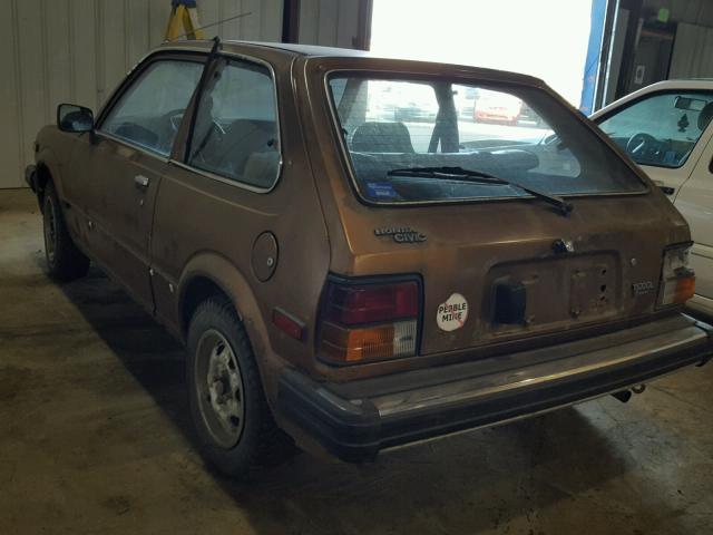 JHMSR5339BS025342 - 1981 HONDA CIVIC CVCC BROWN photo 3