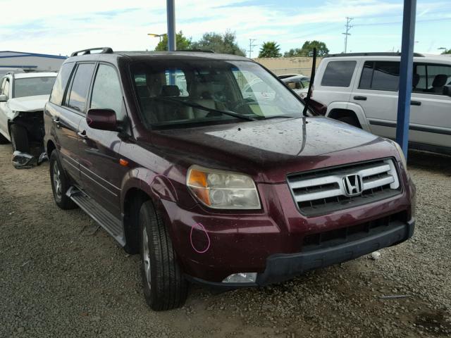 2HKYF18537H511058 - 2007 HONDA PILOT EXL MAROON photo 1