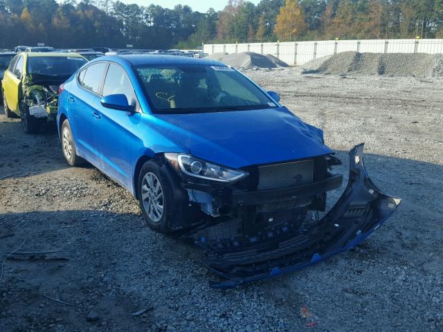 KMHD74LF2HU162586 - 2017 HYUNDAI ELANTRA SE BLUE photo 9