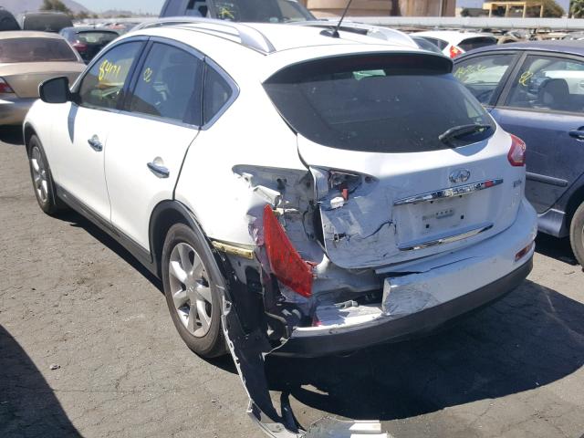 JNKAJ09F58M359887 - 2008 INFINITI EX35 BASE WHITE photo 3
