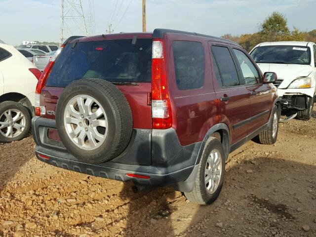 JHLRD68826C014274 - 2006 HONDA CR-V EX RED photo 4