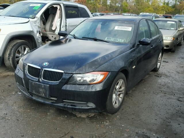 WBAVC93528K037458 - 2008 BMW 328 BLACK photo 2