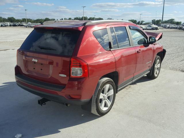 1C4NJCEB9DD140741 - 2013 JEEP COMPASS LA RED photo 4